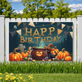 thumbnail image 5 of Decorative Design Happy Birthday Banner Halloween Theme Cat Pumpkin Party Backdrop for Halloween Celebration Kids Party Indoor Decoration, 5 of 8