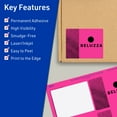 thumbnail image 3 of Avery Printable Rectangle Labels, Neon Magenta, 4" x 3", 80ct, 3 of 11