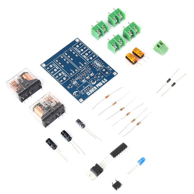Placa de protección de audio, circuito de protección de altavoz de relé dual AC 12-24V Kit de protección de altavoz Diseño aerodinámico