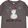 thumbnail image 4 of Inktastic Let It Snow Cute Snowman in Hat and Scarf Boys or Girls Long Sleeve Toddler T-Shirt, 4 of 5