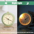 thumbnail image 6 of Silent Alarm Clock Bedside Small Table Non Ticking Analogue Retro with Light Button for Desk, 6 of 7