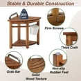 thumbnail image 3 of Utopia Alley 19'' Teak Shower Bench with Handle, Corner Shower Stool for Shaving Legs, Shower Bench Stool for Inside Shower, Waterproof Teak Wood Shower Seat for Bathroom, Indoor or Outdoor Use, 3 of 12