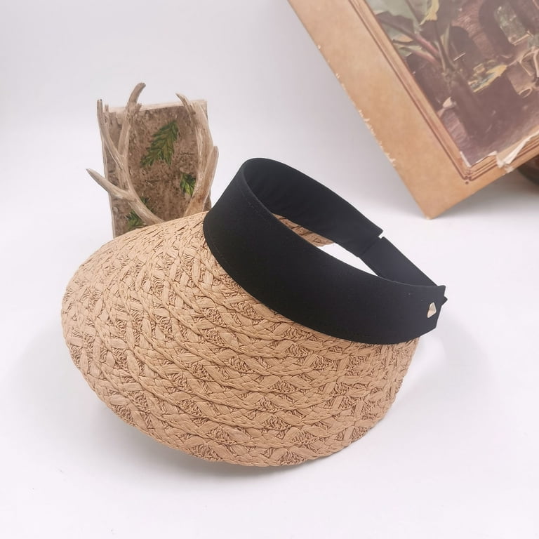 SPRING PARK Women Summer Straw Hat, Foldable Wide Brim, Open  display picture 1