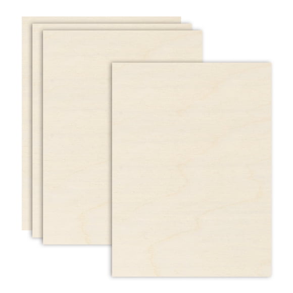 Uxcell 4PCS Birch Plywood Sheets 12 x 16 x 1/8 Inch Durable Wood Panels for Laser Cutting & Engraving