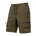 thumbnail image 7 of Xdegoge Workout Cargo Shorts for Men Lightweight Quick Dry Athletic Running Shorts Elastic Waist Drawstring Zipper Pockets for Gym Training Hiking Outdoor Summer Casual, 7 of 7