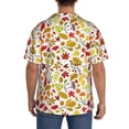 thumbnail image 5 of Cauagu Colorful Leaves Men's Short Sleeve Button Down Hawaiian Shirt for Men Bowling Shirts Casual Summer Beach Shirt,Large, 5 of 6