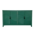thumbnail image 6 of NEW 59"Green Accent Cabinet with 4 Doors, Mid Century Modern Pantry Cabinet, Wood Buffet Cabinet, Media Cabinet, Console Cabinet, Cabinet for Entryway, Living Room, Bedroom, Dining Room, 6 of 6