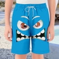 thumbnail image 2 of Gelikeya Boys Shorts Stylish Summer Swim Trunks Quick Drying Beachwear Sports Swimming Board Shorts Holiday Party Bathing Suits #02 Sky Blue, 13-14 Years, 2 of 4