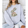 thumbnail image 2 of Ink-Printed Camo Bunny Easter Sweatshirt for Women Teens Girls Spring Pullover Gray Sweatshirt Adult Medium, 2 of 7