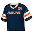 thumbnail image 2 of Girls Youth Navy Auburn Tigers Grid Iron V-Neck T-Shirt, 2 of 3