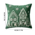 thumbnail image 3 of Talqzovs Christmas Decorative Throw Pillows , 18x18 Gingerbread House Embroidered Cushions for Sofa Couch Bed Living Room Indoor Xmas Home Decor, 3 of 7