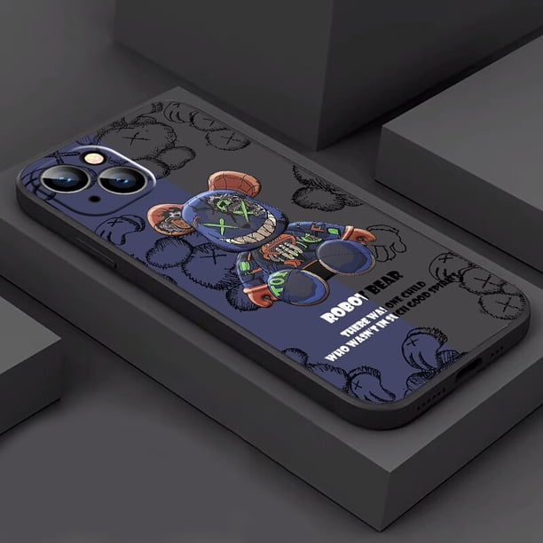 Funda de silicona suave para iPhone, carcasa de lujo con diseño de oso para modelos 14, 13, 12, 11 Pro MAX, Mini, 6, 7, 8 Plus, X, XR, XS Max, novedad de 2023 Fivean unisex