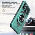 thumbnail image 6 of SPYCASE Case for T-Mobile REVVL 6 Pro 5G Case w/Tempered Glass Screen Protector [Military Grade] Ring Car Mount Kickstand Shockproof Hard Phone Case - Teal, 6 of 8