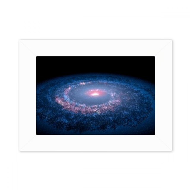 Nebulosas White Blue Planet Marco de Fotos de escritorio imagen Blanco Pintura arte 5x7 pulgadas