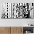 thumbnail image 2 of wall26 - 3 Piece Framed Canvas Wall Art - Sign on Wall Street in New York City - Modern Home Art Stretched and Framed Ready to Hang - 16"x24"x3 White, 2 of 5
