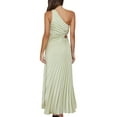 thumbnail image 6 of nvzhuang Women One Shoulder Sleeveless Dress Waist Cutout Pleated Summer Dress, 6 of 6
