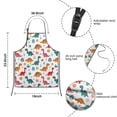 thumbnail image 3 of Colorful Dinosaur Pattern with Stars and Shapes Kids Aprons for Girls and Boys,Adjustable Neck Strap Toddler Aprons for Kids Cooking Baking, 3 of 6