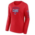thumbnail image 2 of Women's Fanatics  Red Chicago Cubs Team Long Sleeve T-Shirt, 2 of 3