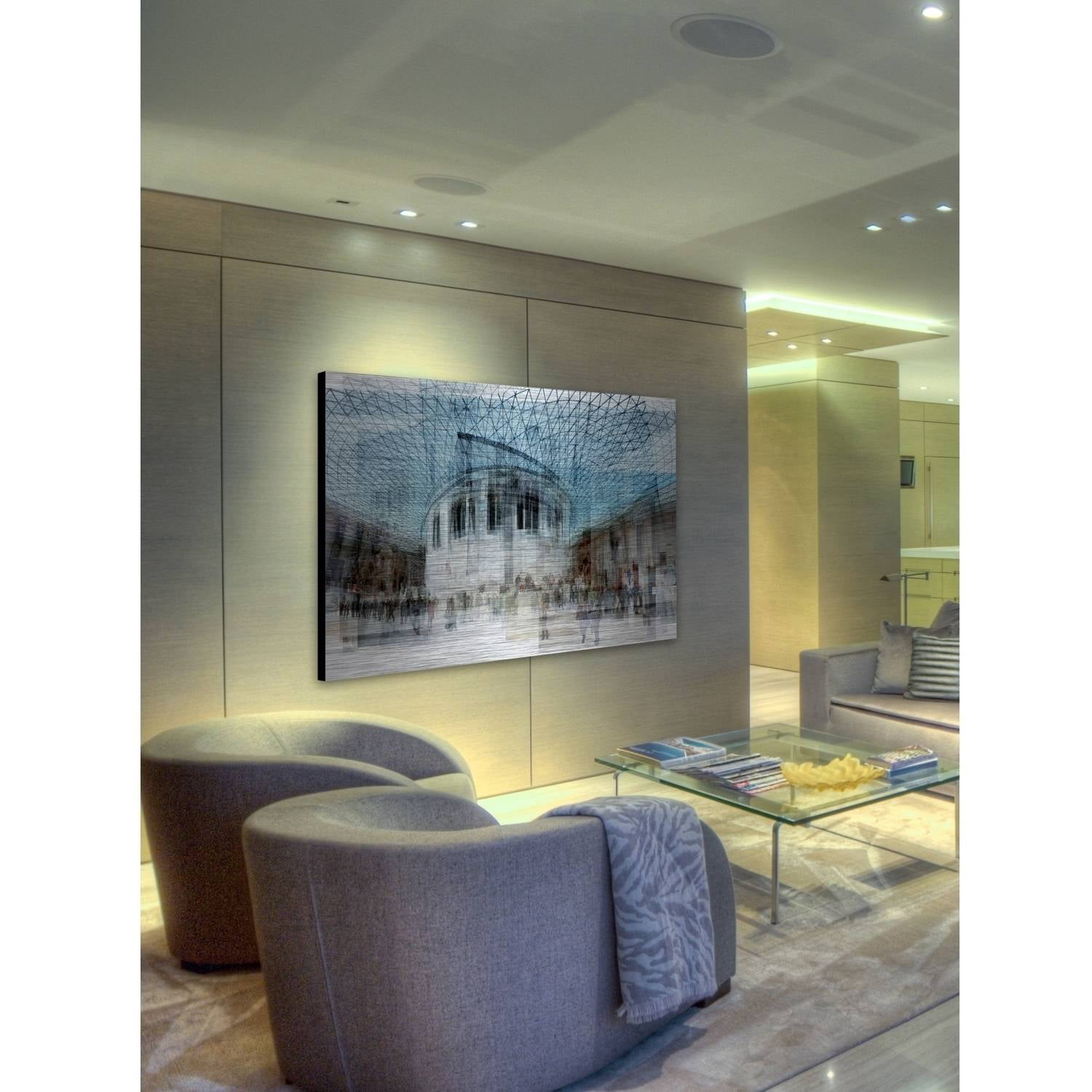 "The History Junction" Painting Print on Brushed Aluminum