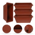 thumbnail image 2 of MIANGASTORE 4pcs Balcony Flower Boxes Rectangular Planters with Trays Plastic Vegetable Planters Window Box Planter, 2 of 8