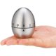thumbnail image 1 of Temporizador de huevo, recordatorio mecánico, alarma giratoria mecánica con 60 minutos para cocinar (plata, forma de huevo) XianweiShao 8390605952777, 1 of 4