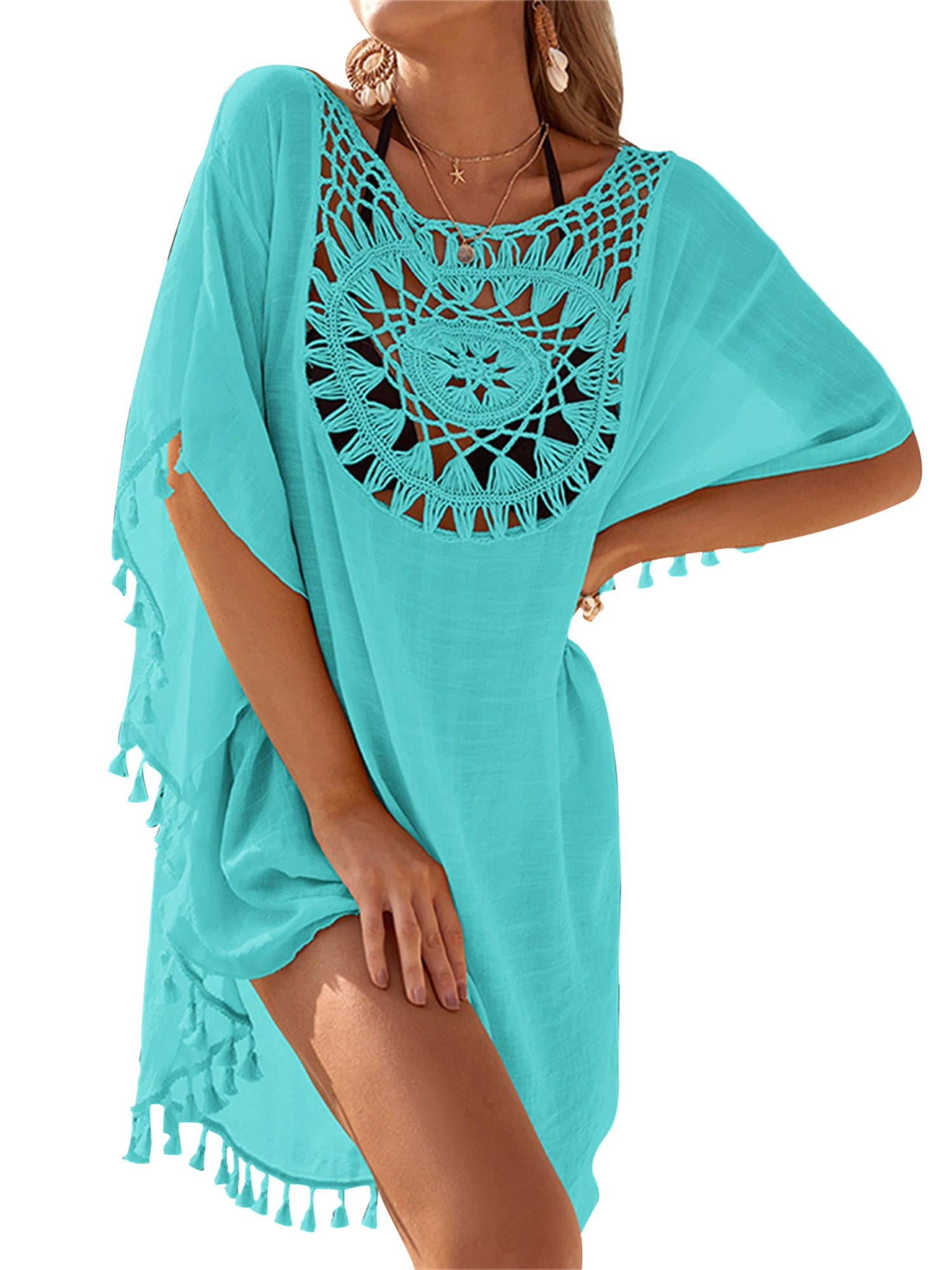 Women Swimsuit Coverups Dress Summer Bikini CoverUp Crochet Short