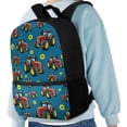 thumbnail image 3 of Uorisanigo Red Tractor Printed Backpack Schoolbags 17 Inch for Kindergarten, Preschool, Elementary Kids Children Travel Casual Daypack with Adjustable Shoulder Straps Large Capacity, 3 of 6