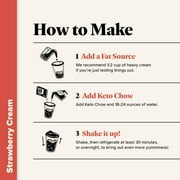 Keto Chow Strawberry Cream Ultra Low-Carb Meal Shake, Single Meal