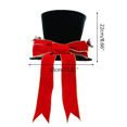 thumbnail image 3 of Adorno para árbol de Navidad con pajarita grande Adornos navideños para escritorios de mesa Adorno festivo Árbol de Navidad negro Truss Pajarita Sombrero Decoraciones para árboles de Navidad, 3 of 4