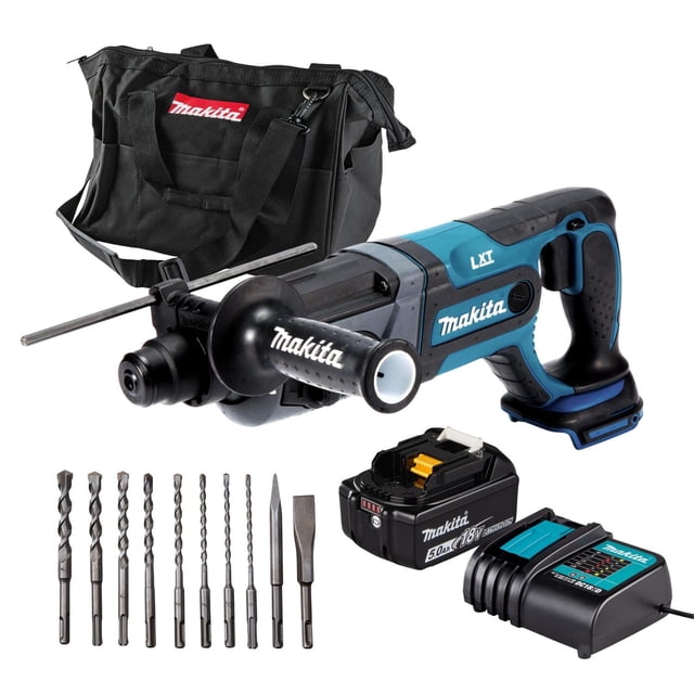 Rotomartillo Cincelador Makita Sds Plus 18 V Batería 5 Ah.