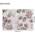 thumbnail image 5 of SKYSONIC Flowers Bath Mat Set Soft High Absorbent Non Slip Rectangular Bath Rug+U-Shaped Toilet Mat,24"x16"+24"x20", 5 of 7