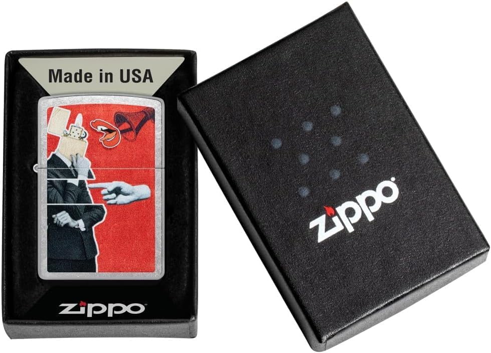Zippo Lighter - Customized Message Collage Street Chrome Pocket Lighter 46581