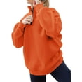 thumbnail image 2 of Womens Oversized Sweatshirts Hoodies Half Zip Pullover Fall  Outfits 2023 Y2k Clothes, Womens Sweatshirts Half Zip Cropped Pullover Fleece Quarter Zipper Hoodies Fall outfits Clothes, 2 of 6