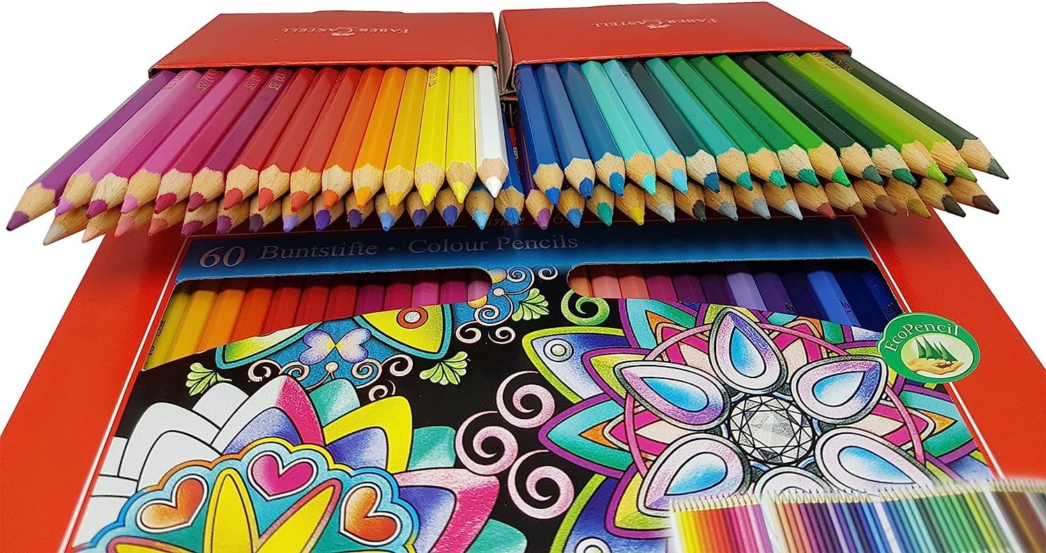 Faber-Castell Hexagonal Coloring Pencils - Pack of 60 Colors