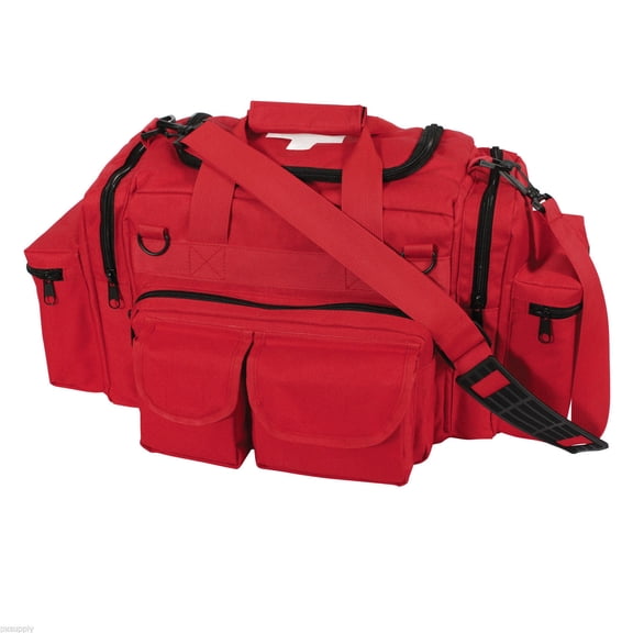 2659 ROTHCO RED AND WHITE E.M.S RESCUE BAG EMT EMERGENCY BAG EMS EMT BAG RED