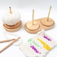 thumbnail image 3 of SIEYIO Yarn Ball Holder Wooden-Yarn Holder Dispenser Embroidery Thread Spool-Organizer, 3 of 12