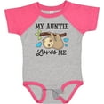 thumbnail image 3 of Inktastic My Auntie Loves Me with Sloth and Hearts Boys or Girls Baby Bodysuit, 3 of 5