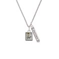 thumbnail image 2 of Delight Jewelry Two-tone Shadow Box ''Hope'' with Ribbon Silvertone Mother Daughter Bar Charm Necklace, 23", 2 of 4