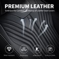 thumbnail image 4 of FLORICH Universal Fit Full Set Car Seat Cover for Most Cars Trucks SUV, Comfortable Luxury Leather Automotive Seat Covers - Breathable Waterproof, Black, 4 of 8