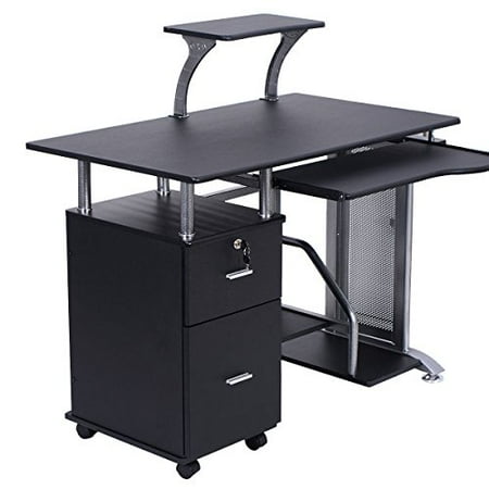 New Black Computer Desk Pc Laptop Table Workstation Home