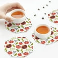 thumbnail image 6 of Bingfone Vintage Tomatoes Leather Drinks Coasters with Set of 6,Suitable for Home Kitchen,Coffee Cup Coasters Home Gift, 6 of 7