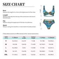 thumbnail image 6 of Wukai Little Sea Turtles Women's Bikini Set Two Piece,wimsuit High Waisted V Neck Twist Front Adjustable Spaghetti Straps Bathing Suit-X-Large, 6 of 7