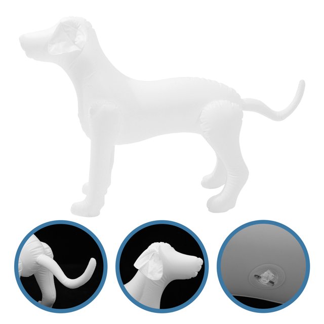Pet Clothing Model Dog Models Dog Mannequin Dog Clothes Display Stand Inflatable Dog Model Dog Clothing Rack Counter Display Stand For Dog Clothing Animal Pvc Decorations White