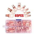 thumbnail image 4 of Terminales de cable Irfora 125PCS / Box Kit surtido de orejetas de alambre Incluye 65PCS Terminales de anillo de cobre Conectores engarzados 60PCS Tubo termorretráctil para vehículo Barco marino Irfora Terminales de cable, 4 of 7