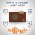 thumbnail image 3 of SMPL Music Player with Lifter for Seniors - Audiobooks + MP3 Player Sound, Durable Wooden Enclosure, Retro Look, 4GB USB with 40 Nostalgic Hits - Live Support (Brown), 3 of 4