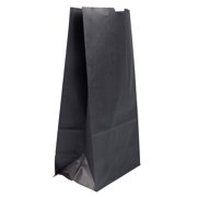 JAM Paper Kraft Lunch Bags, X-Large, 6 1/4 x 3 13/16 x 12 1/2, Black, Bulk 500 Bags/Box