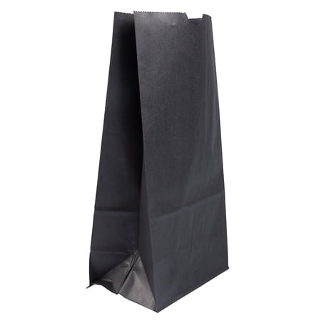 JAM Paper Kraft Lunch Bags, X-Large, 6 1/4 x 3 13/16 x 12 1/2, Black, Bulk 500 Bags/Box