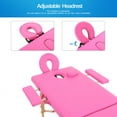 thumbnail image 6 of Abody Portable Massage Table 84''L Massage Bed 2 Fold Therapy Facial SPA Bed Tattoo Beauty Salon Device Pink, 6 of 6