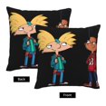 thumbnail image 3 of Fundas de almohada de lino Hey Arnold, fundas de cojín cuadradas de arpillera para sofá cama, banco, 18 x 18 pulgadas (45 cm), funda de almohada, 3 of 8