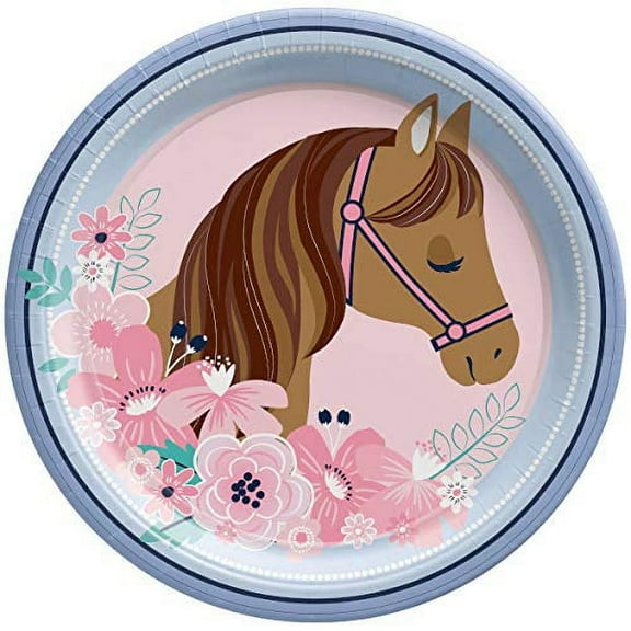 Saddle Up Birthday Round Plates, 9" - 8 Pcs.